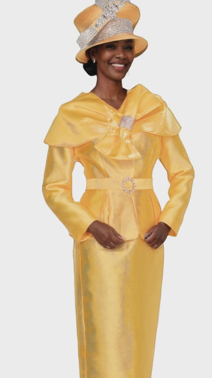 Elite Champagne 6067-YLW-QS Church Suit