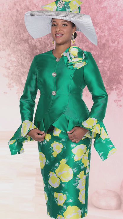 Elite Champagne 6061-GRN-QS Church Suit
