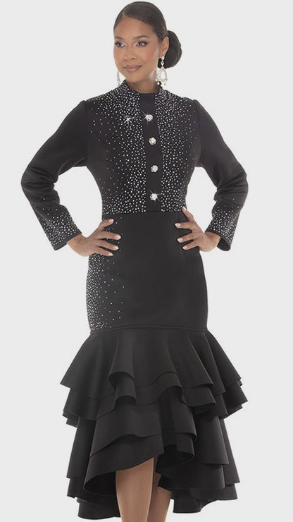Donna Vinci 12301-BLK Church Dress