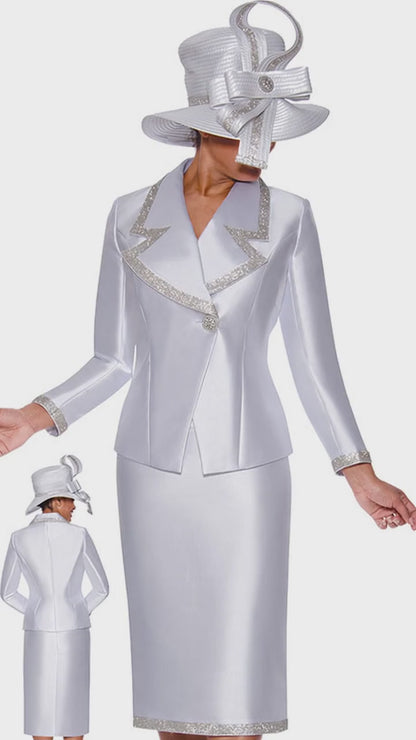 GMI 9872-WHT-QS Church Suit