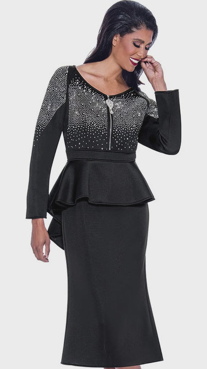 Stellar Looks SL1961-BLK Church Dress
