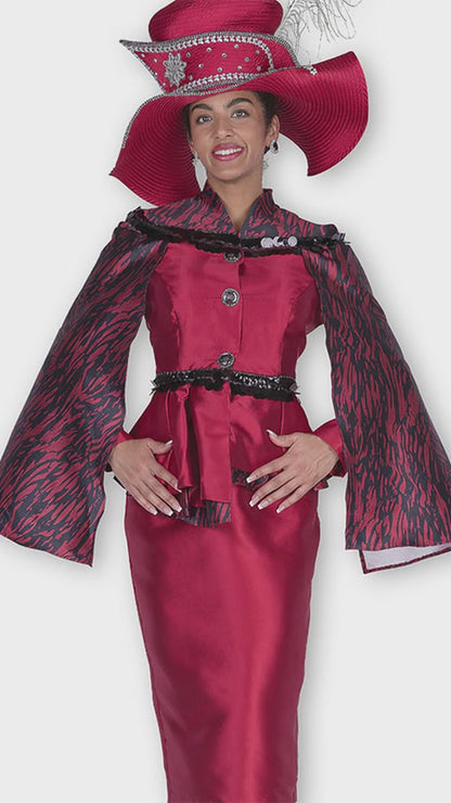 Champagne 6121-RED-H Church Hat