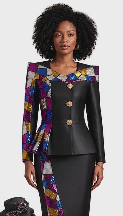 GMI 402152-BLK Church Suit