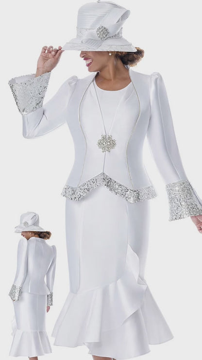 GMI 401903-WHT-QS Church Suit