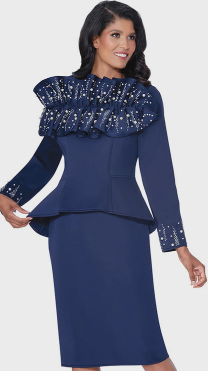 Stellar SL600601-NVY-QS Womens Suit