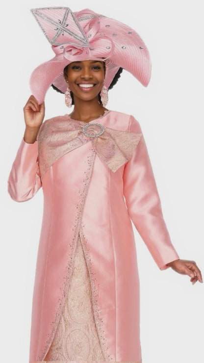 Champagne Italy 6206-PNK-QS Church Suit