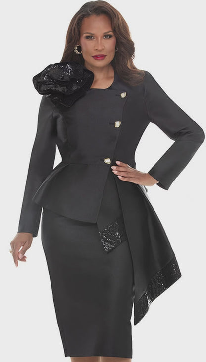 Lisa Rene 66972-BLK-QS Church Suit