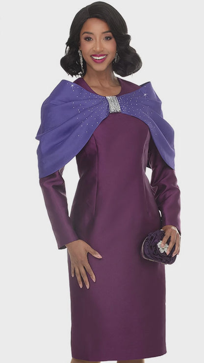 Donna Vinci 12291-PWV Church Dress