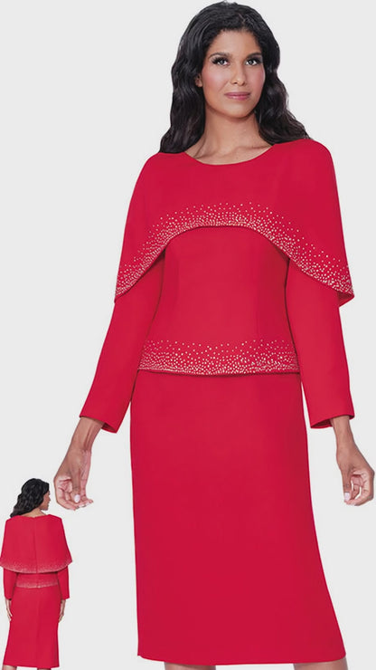 Stellar Looks SL600642-RED-QS Church Suit