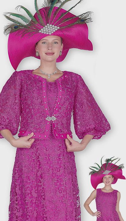 Aussie 6207-FCH-H Church Dress-Hat