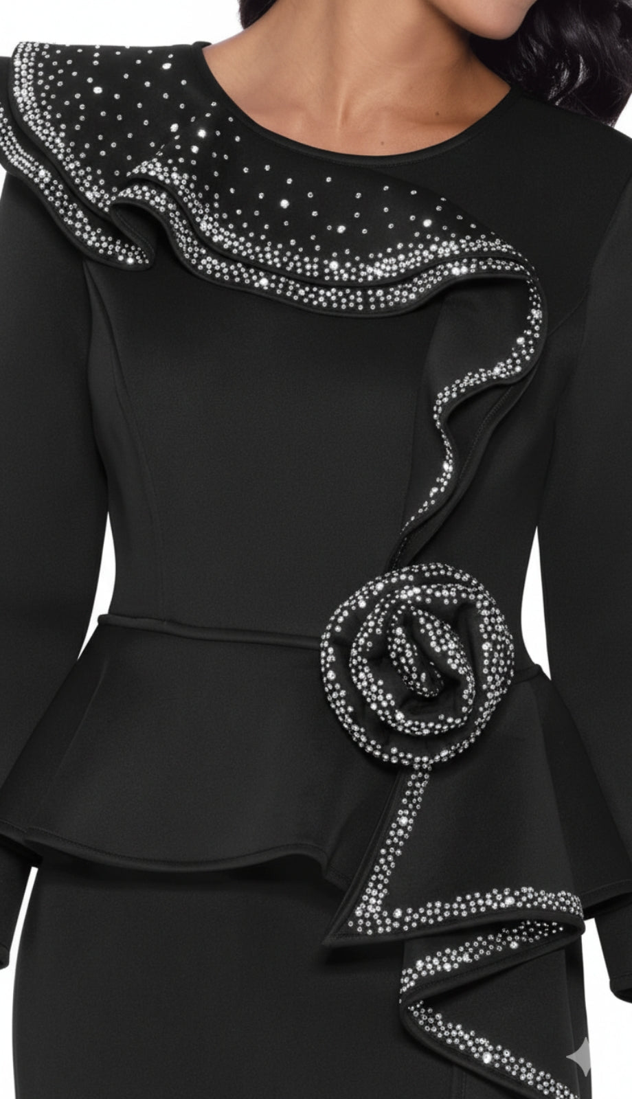 Stellar Looks SL600461-BLK-QS Church Suit