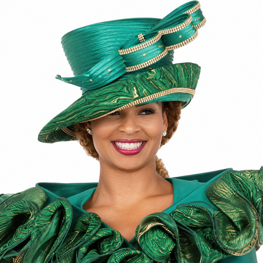 Giovanna G1339-EMR-H Church Hat