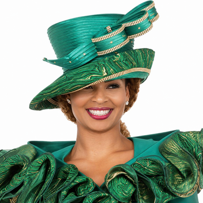 Giovanna G1339-EMR-H Church Hat