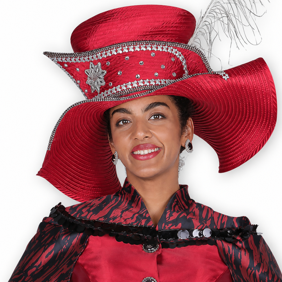 Champagne 6121-RED-H Church Hat