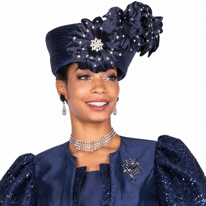 Champagne Italy 5908-NVY Church Hat