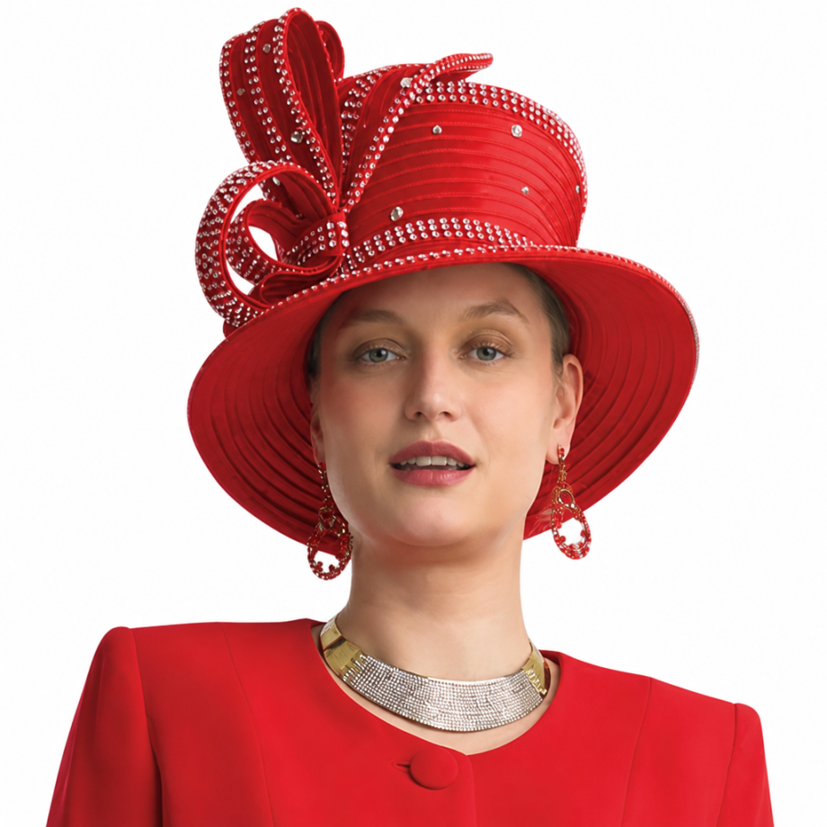 Lily And Taylor 2920-RED-H Church Hat