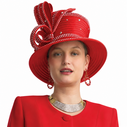 Lily And Taylor 2920-RED-H Church Hat