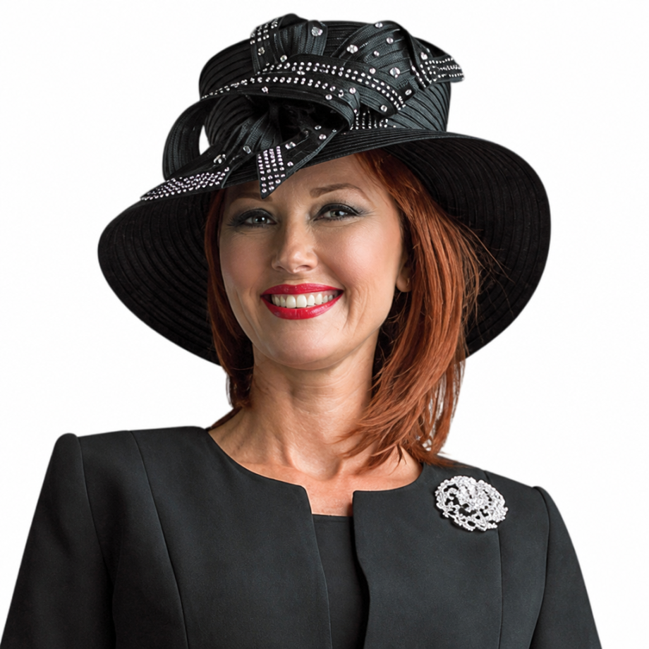 Lily And Taylor 3052-BLK Church Hat