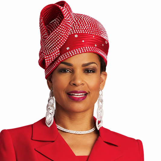 Lily And Taylor 3895-RED-H Church Hat
