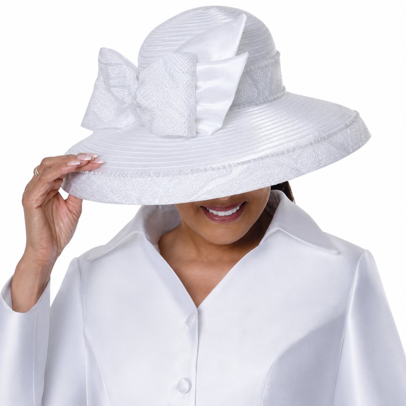 Dorinda Clark Cole 310491-WHT-H Church Hat