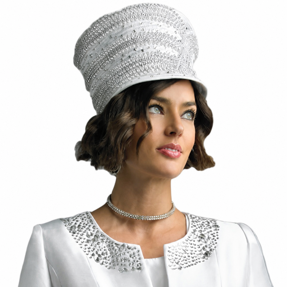 Lily And Taylor 3800-WHT Church Hat