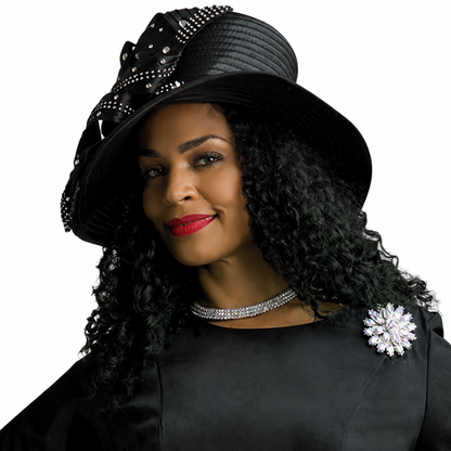 Lily And Taylor 4092-BLK First Church  Hat