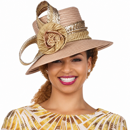 Giovanna D2424-GLD-H Church Hat