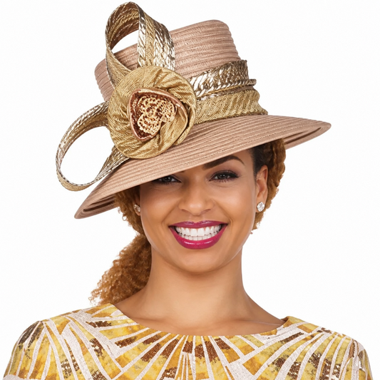 Giovanna D2424-GLD-H Church Hat