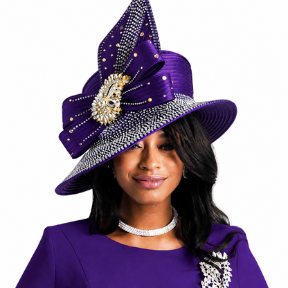 Lily And Taylor 4154-PU Church Hat