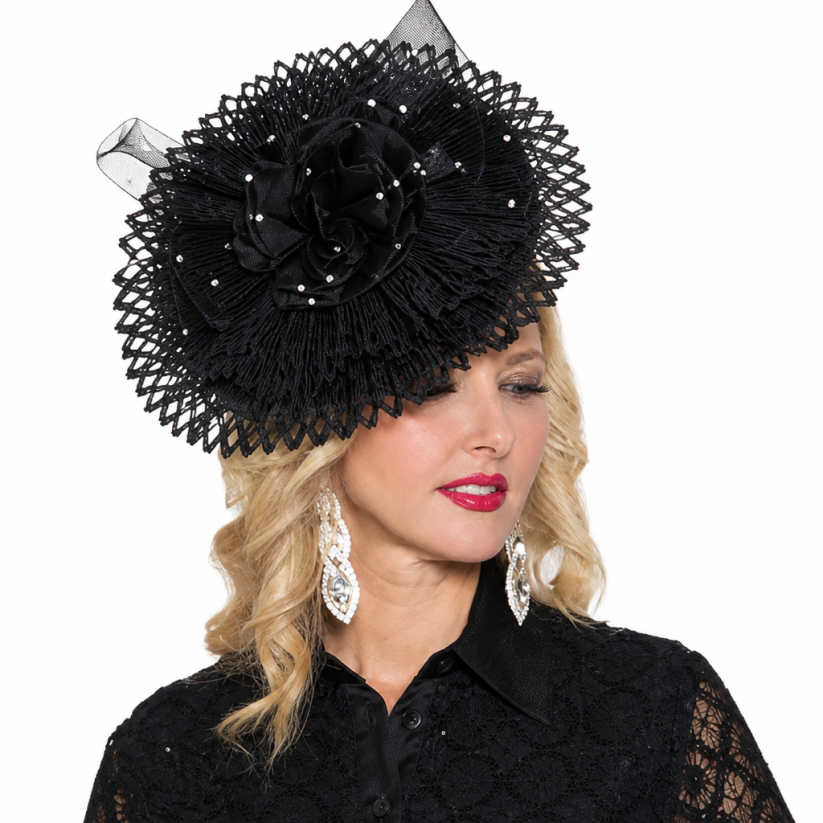 Lily and Taylor 5106-BLK-H Church Hat