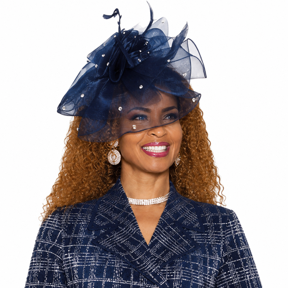 Lily and Taylor 5091-NVY-H Church Hat
