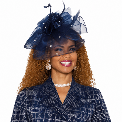 Lily and Taylor 5091-NVY-H Church Hat