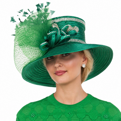 Giovanna D2463-GRN-H Church Hat