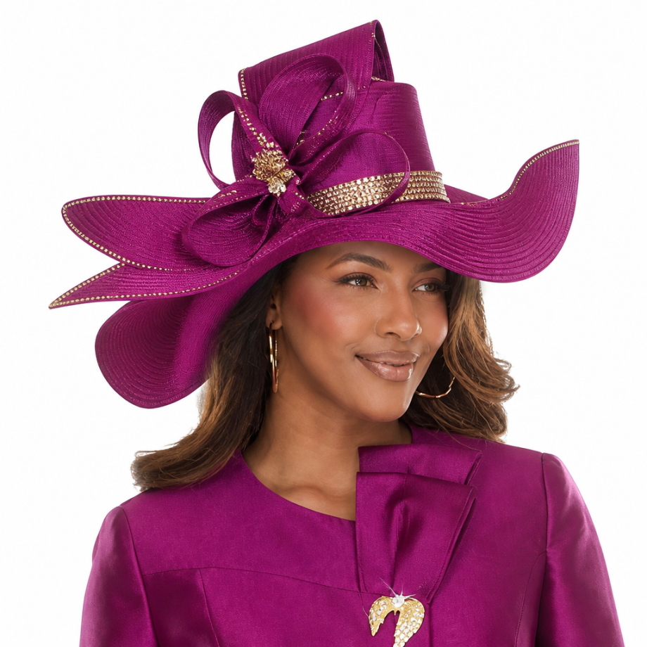 Donna Vinci 12292-MAG-H Church Hat