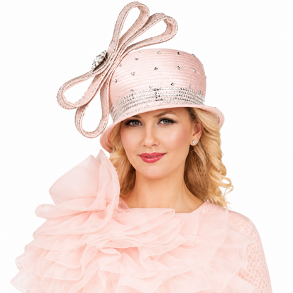 Giovanna D1674-PNK-H Church Hat