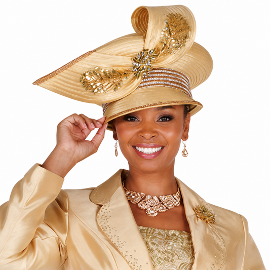 Champagne Italy H6413 Church Hat