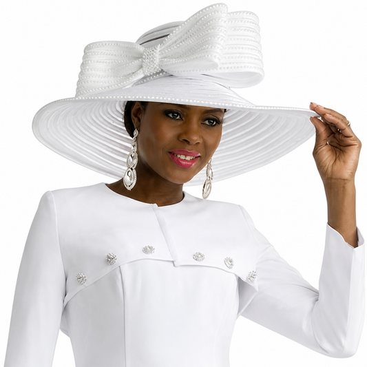 Lily 4848-WHT Church Hat