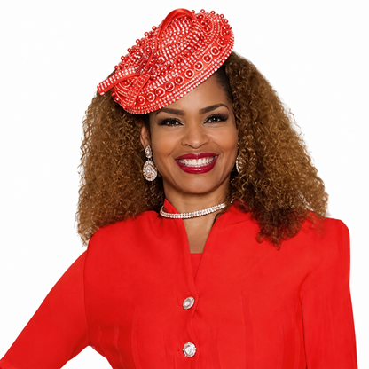 Lily And Taylor H938-RED Church Hat