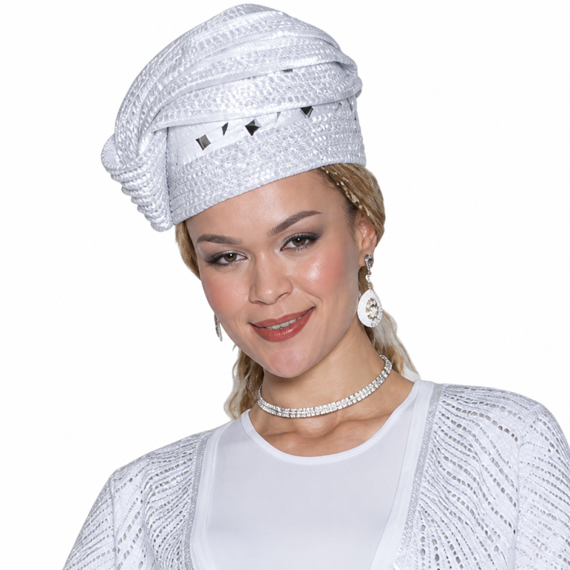 Lily and Taylor H111-WHT Church Hat