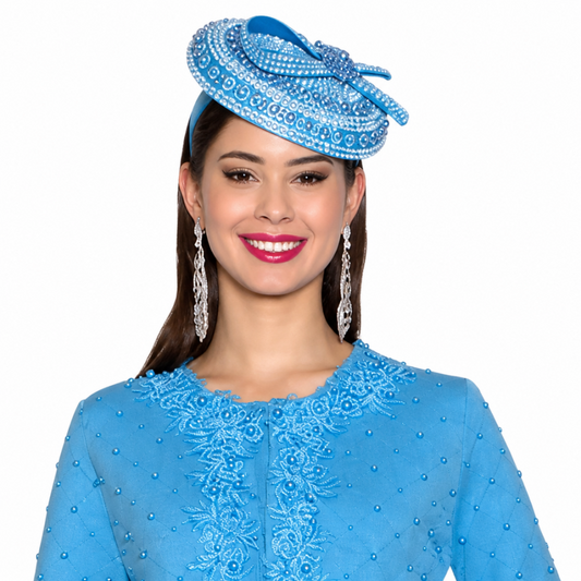Lily H938-BLU Church Hat
