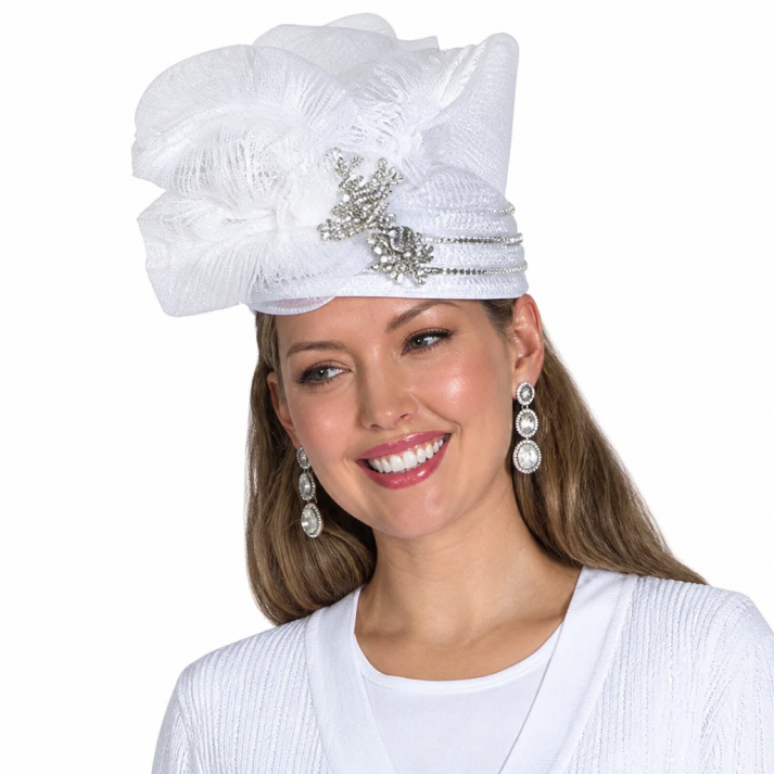 Lily And Taylor 864-WHT Church Hat