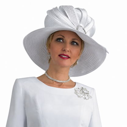 Lily And Taylor 4471-WHT Church Hat