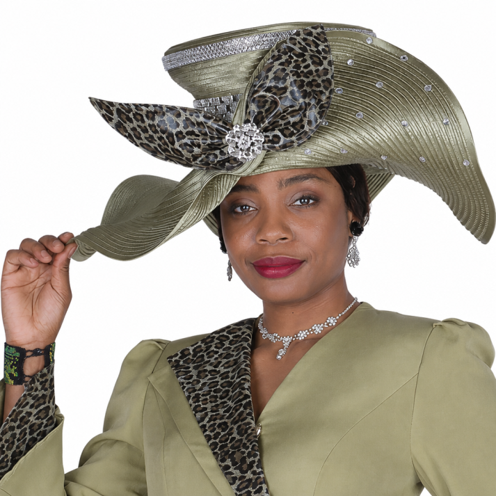 Elite 6154-OLV-H Church Suit with Hat