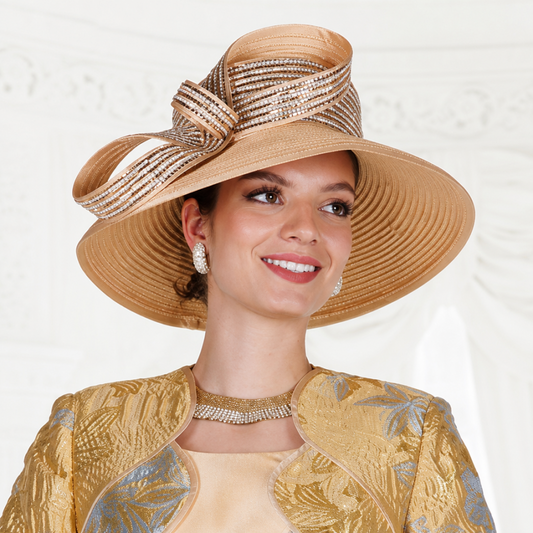 Elite Champagne 6462-H Church Hat