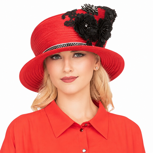 Giovanna DP2430-RED-H Church Hat