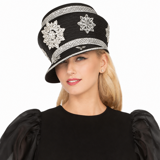 Giovanna DP2427-BLK-H Church Hat