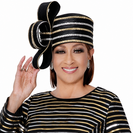 Dorinda Clark Cole 309821-BLK-H Church Hat