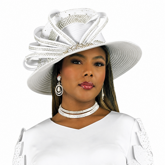 Lily And Taylor 4901-WHT HAT H386