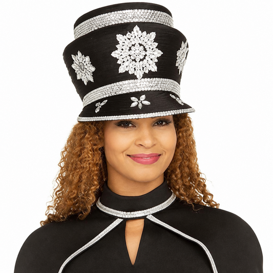 Giovanna DP2421-BLK-H Church Hat