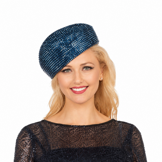 Giovanna D1602-NVY-H Church Hat